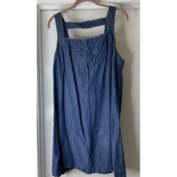 Kaari Blue Dresses & Skirts - Kaari Blue Jean Ladder Back Denim Mini Dress Size XL